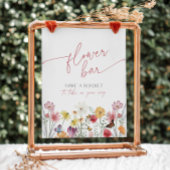 ワイルドフラワーとバタフライフラワーバーブーケの恩恵 台座サイン