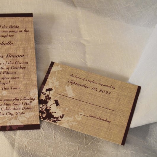 ワイルドフラワーとバ結婚ラップの反応 出欠カード