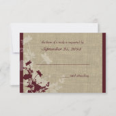 ワイルドフラワーとバ結婚ラップの反応 出欠カード (正面)