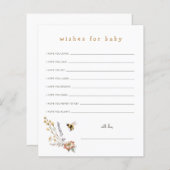 ワイルドフラワーとビーの願いベビーカード (正面/裏面)