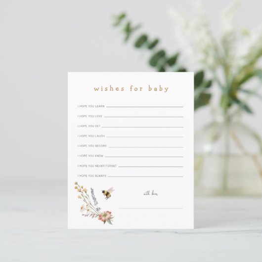 ワイルドフラワーとビーの願いベビーカード (スタンド正面)