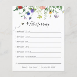 ワイルドフラワーとビーの願いベビーカード