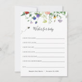 ワイルドフラワーとビーの願いベビーカード 招待状 (正面)