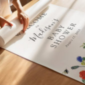 ワイルドフラワーとビー歓迎サイン ポスター