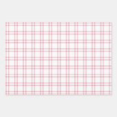 ワイルドフラワーとピンクのストライプ誕生日 ラッピングペーパーシート (正面3)