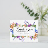 ワイルドフラワーとフォトブライダルシャワーありがとう ポストカード (スタンド正面)