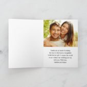 ワイルドフラワーとフォトブライダルシャワー サンキューカード (内部)