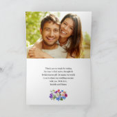 ワイルドフラワーとフォトブライダルシャワー サンキューカード (内部)