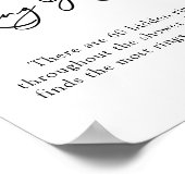 ワイルドフラワーとブンズビーズリングや輪狩り標識 ポスター (角)