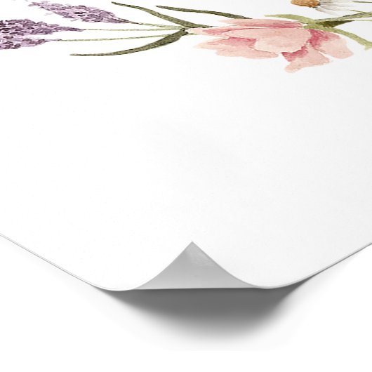 ワイルドフラワーとボトルのベビー園区と見る歓迎 ポスター (角)