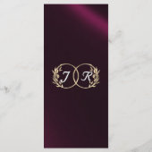 ワイルドフラワーとリボン – パープル結婚ズ メニュー (裏面)