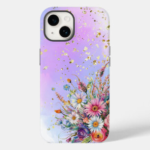 ワイルドフラワーと柔らかいパステルベース Case-Mate iPhone 14ケース