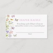 ワイルドフラワーと蝶おむつラッフル エンクロージャーカード (正面)