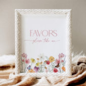 ワイルドフラワーと蝶が開花好き 台座サイン