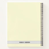 ワイルドフラワーと蝶のカスタムノート ノートブック (裏面)