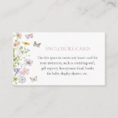 ワイルドフラワーと蝶のカスタム封入カード エンクロージャーカード (正面)