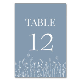 ワイルドフラワーと蝶のテーブル番号カード テーブルナンバー