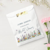 ワイルドフラワーと蝶のブライダルシャワーの好意バ フェイバーバッグ (封をした状態)