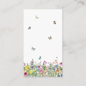 ワイルドフラワーと蝶のレシピリクエスト エンクロージャーカード (裏面)