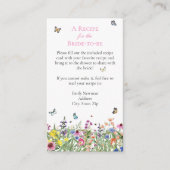 ワイルドフラワーと蝶のレシピリクエスト エンクロージャーカード (正面)