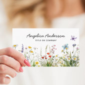 ワイルドフラワーと蝶の名刺 名刺