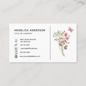 ワイルドフラワーと蝶の名刺 名刺 (裏面)