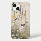 ワイルドフラワーと蝶の電話ケース – 植物学 Case-Mate iPhoneケース (裏面)