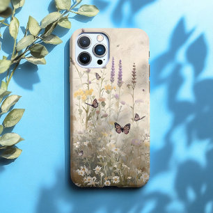 ワイルドフラワーと蝶の電話ケース – 植物学 Case-Mate iPhone 14ケース