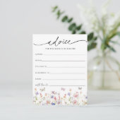 ワイルドフラワーと蝶ベビーアドバイスカード 招待状 (スタンド正面)