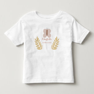 ワイルドフラワーと蝶 トドラーTシャツ