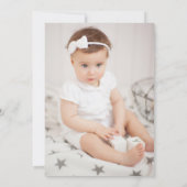 ワイルドフラワーと蝶 | フォトバックバプテスマ 招待状 (裏面)