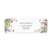 ワイルドフラワーと蝶 ラベル (正面)