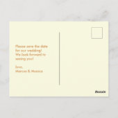 ワイルドフラワーのつる植物ピンクカスタムグリーンの日付を保存 ポストカード (裏面)