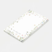 ワイルドフラワーのまわりにモノグラムパーソナライズされた ポストイット (アングル)