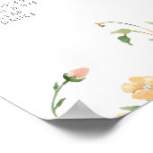 ワイルドフラワーのまわりに |誕生日マイルストーン ポスター (角)