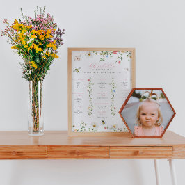 ワイルドフラワーのまわりに |誕生日マイルストーン ポスター