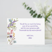 ワイルドフラワーのように咲く子供の誕生日 サンキューカード (スタンド正面)