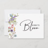 ワイルドフラワーのように咲く子供の誕生日 サンキューカード (裏面)