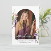 ワイルドフラワーのアーチ写真 卒業のお知らせ 案内状 (スタンド正面)