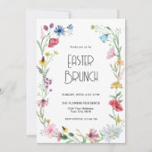 ワイルドフラワーのイースター・ブランチ招待状 招待状 (正面)