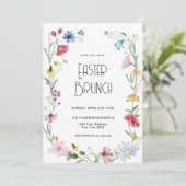 ワイルドフラワーのイースター・ブランチ招待状 招待状 (スタンド正面)