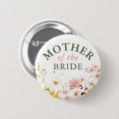 ワイルドフラワーのカラフルでかわいいパーティー装飾 缶バッジ (正面&裏面)