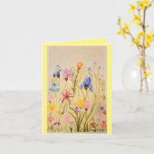 ワイルドフラワーのグリーティングカード カード (黄色い花)