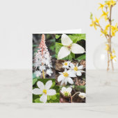 ワイルドフラワーのコラージュで折り畳んだグリーティングカード カード (黄色い花)