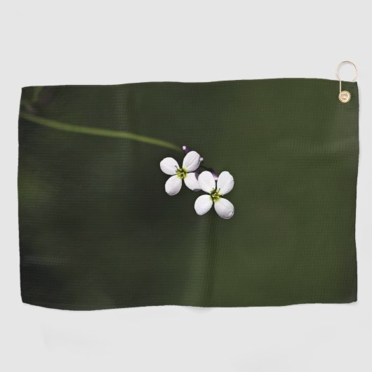 ワイルドフラワーのゴルフタカスタムウ最高ののクローズアップ ゴルフタオル (横)