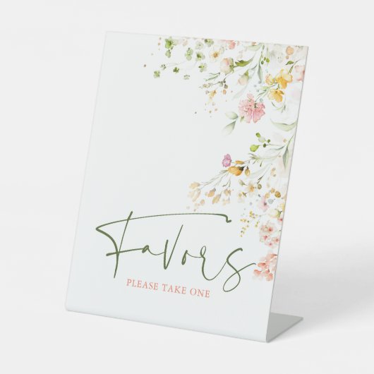 ワイルドフラワーのサマー・メドウの引き物看板 台座サイン (正面)