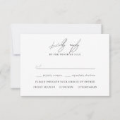 ワイルドフラワーのデイジーは食事の選択とsvp 出欠カード (正面)