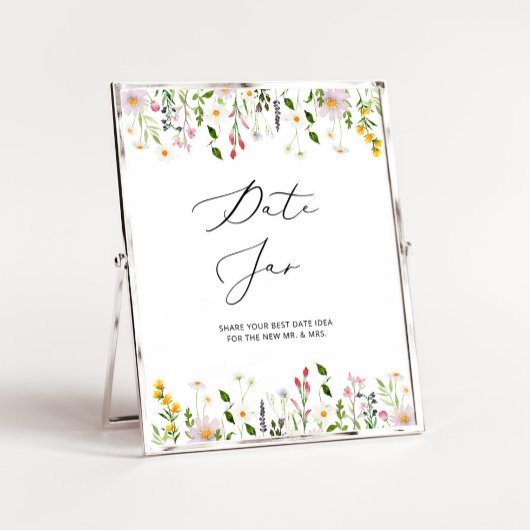 ワイルドフラワーのデート夜のアイデア。デートジャーのブライダルゲーム ポスター