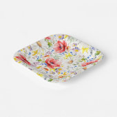 ワイルドフラワーのパターン エレガントな植物のサマー パーティ ペーパープレート (傾斜あり)