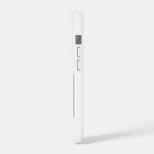 ワイルドフラワーのピンクフラワーモチーフの携帯ケース iPhoneケース (左側面)